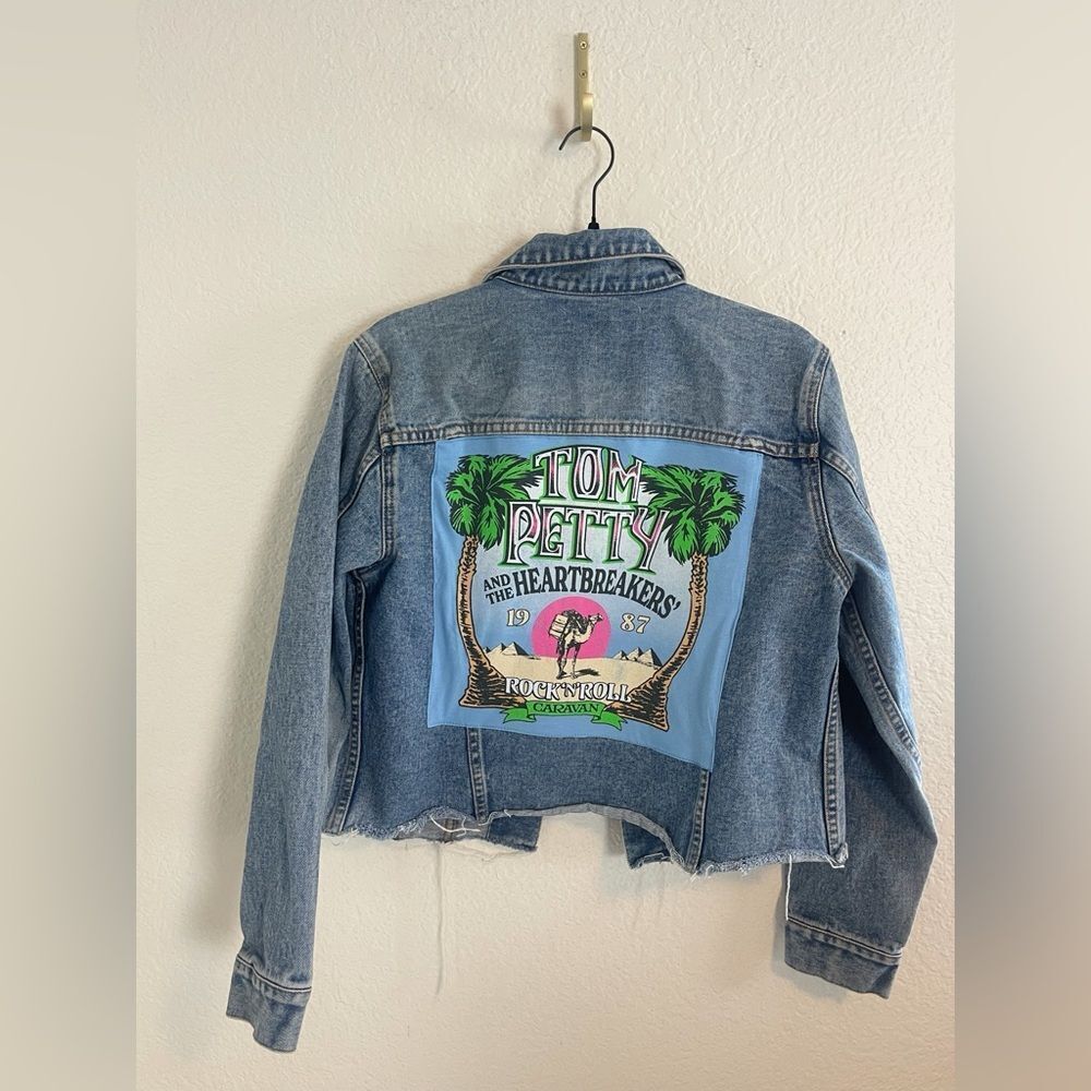 Tom Petty Daydreamer upcycled jean jacket custom repurposed ONE OF A KIND. L - Picture 7 of 7
